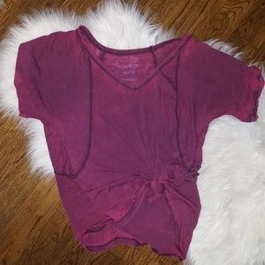 Free People tie up front t-shirt